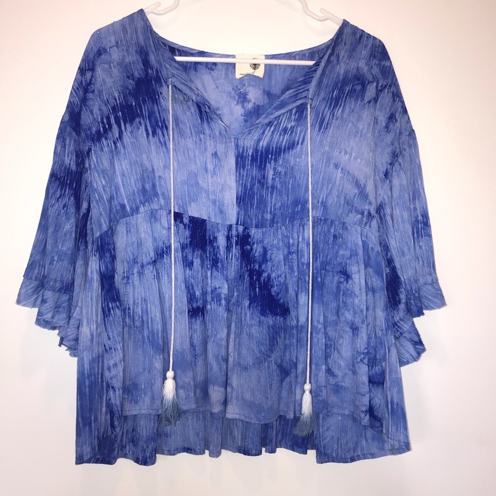 Blue tie dye shirt